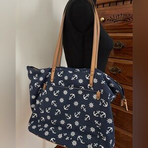 Sonoma Navy and Cream Backpack